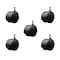 Service Caster 2-3/8'' Floor Safe Black Hooded Twin Wheel Caster 3/8 Threaded Stem, 5PK SCC-TS02S60D-NYU-FB-381634-5 - alternate 1
